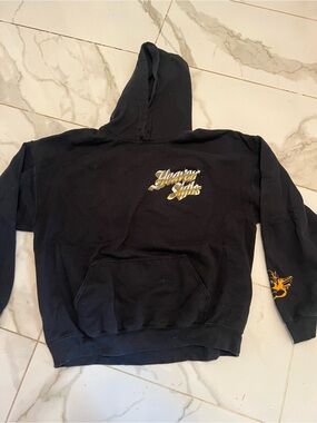 Boys Lie Black Hoodie with White Angel Print